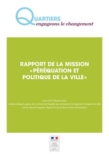 Rapport de la mission « Péréquation et politique de la ville »