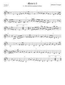Partition viole de gambe aigue 2 (aigu clef), Motets, Crüger, Johann