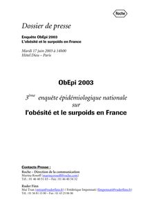 Résultats de l enquête ObEpi 2003