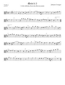 Partition viole de gambe aigue 2 (aigu clef), Motets, Crüger, Johann par Johann Crüger