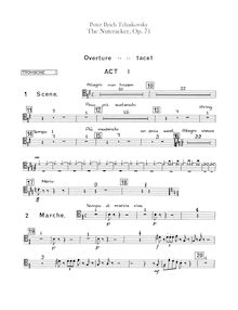 Partition Trombone 1, 2, 3, Tuba, pour Nutcracker, Щелкунчик ; Casse-noisette