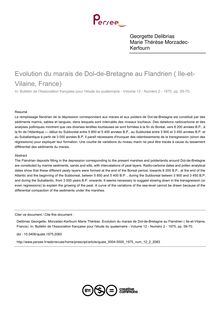 Evolution du marais de Dol-de-Bretagne au Flandrien ( Ile-et-Vilaine, France) - article ; n°2 ; vol.12, pg 59-70