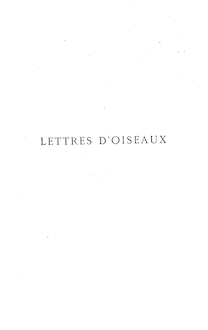 Lettres d oiseaux / par Raoul de Najac ; illustrations de Kauffmann et Traviès