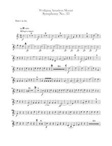 Partition cor 1 (B♭, E♭), 1 (F), 2 (B♭, E♭), 2 (F), Symphony No.33