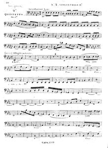 Partition violoncelle 2, 3 corde quintettes (Nos. 1-3), Op.1, Onslow, Georges par Georges Onslow