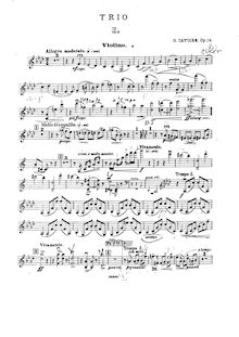 Partition de violon, Piano Trio en F minor, Op.14, F minor