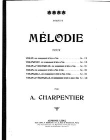 Partition complète, Mélodie, Charpentier, Antoine