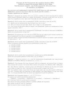 Principe de fonctionnement des machines binaires 2009 Informatique Université Paris (Diderot) 7