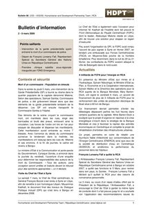 + d info - HDPT CAR Info Bulletin 98 francais