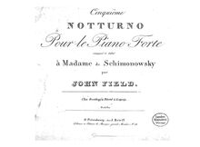 Cinquième Notturno, Partition No.5, 18 nocturnes, Field, John par John Field
