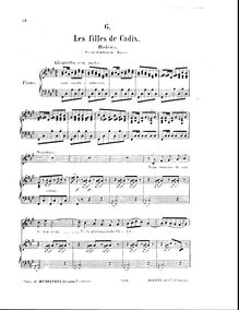Partition complète (Original key, F♯ minor), Les filles de Cadix