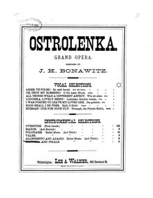 Partition Mazurka et Finale (from Masked Ball Scene), Ostrolenka