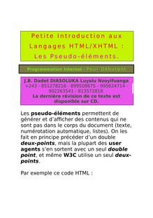 Petite Introduction Aux Pseudo-Elements HTML-IV