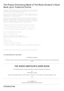 The Radio Amateur s Hand Book
