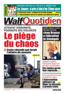 Walf Quotidien n° 9405 - Du 05 au 06 AOUT 2023