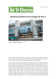 Geoffroy-Guichard va-t-il changer de nom ?