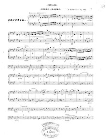 Partition violoncelle et basse , partie, Septet, Op.132, Grand Septour