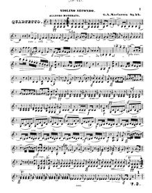 Partition violon 2, corde quatuor No.2, Op.54, F major, Macfarren, George Alexander