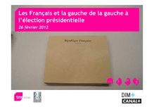Les Français et la gauche de la gauche à l’élection présidentielle