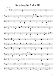 Partition basson, Symphony No.2 en E-flat major, E♭ major, Chase, Alex par Alex Chase