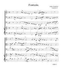 Partition Fantasia VdGS No. 15 - partition complète, fantaisies et Pavin pour 3 violes de gambe et orgue