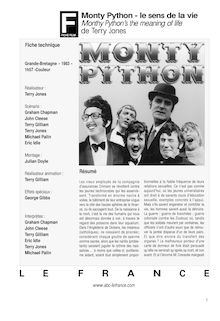 Monty Python - le sens de la vie de Gilliam Terry, Jones Terry