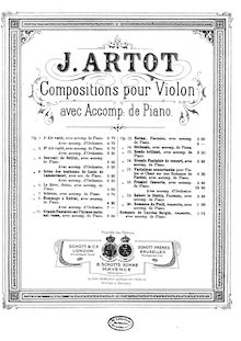 Partition violon et partition de piano, Souvenirs de Bellini, Op.4