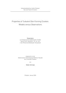 Properties of turbulent star forming clusters: models versus observations [Elektronische Ressource] / von Stefan Schmeja