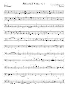 Partition viole de basse 2, Fantasia pour 5 violes de gambe, RC 72