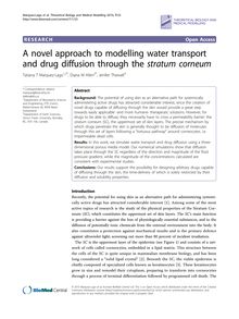 A novel approach to modelling water transport and drug diffusion through the stratum corneum
