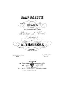 Partition complète, Grand Fantaisie sur l Opéra  Beatrice di Tenda  de Bellini, Op.49 par Sigismond Thalberg