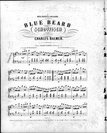 Partition complète, Blue Beard Schottisch, Balmer, Charles