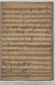 Partition complète, violon Concerto en F major, F major, Graun, Johann Gottlieb