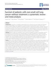 Survival of patients with non-small cell lung cancer without treatment: a systematic review and meta-analysis