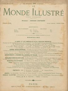LE MONDE ILLUSTRE  N° 2473 du 20 août 1904