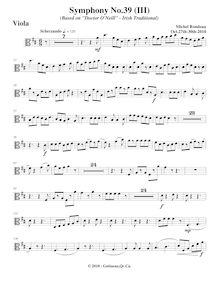 Partition altos, Symphony No.39  Irish Green , G major, Rondeau, Michel par Michel Rondeau