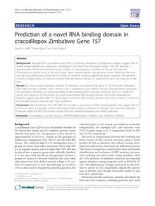 Prediction of a novel RNA binding domain in crocodilepox Zimbabwe Gene 157
