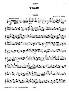 Partition Nos. 1-4: partition de violon, 4 Stücke en Form einer , Op.15