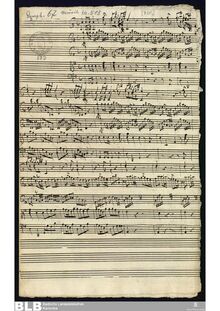 Partition complète, Sinfonia en G major, G major, Molter, Johann Melchior par Johann Melchior Molter