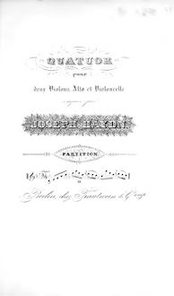 Partition , quatuor en  B♭ major, Hob.III:5, corde quatuors, Haydn, Joseph