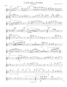 Partition flûte, Captain J. Huddy March, B♭ major, Girtain IV, Edgar