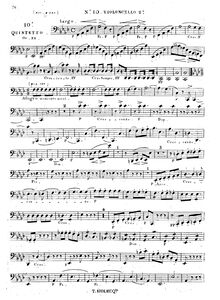 Partition violoncelle 2, corde quintette No.10, Op.32, Onslow, Georges