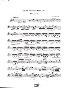 Partition violon 2 , partie, Grand Nocturne élégiaque, Op.6, Adieu Nocturne