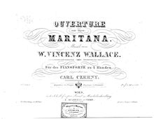 Partition complète, Maritana, Wallace, William Vincent par William Vincent Wallace