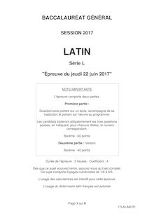 Bac 2017 Latin L