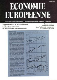 ECONOMIE EUROPEENNE. Supplément B â€” N° 10 â€” Octobre 1988