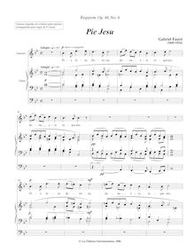 Partition Vocal score (Soprano et orgue), Requiem en D minor, D minor