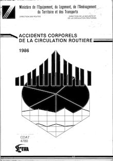 Accidents corporels de la circulation routière - Année 2004. : Accidents corporels de la circulation routière en 1986 - Document statistique - (1987)