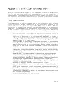 Poudre School District Audit Committee Charter