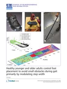 Healthy younger and older adults control foot placement to avoid small obstacles during gait primarily by modulating step width